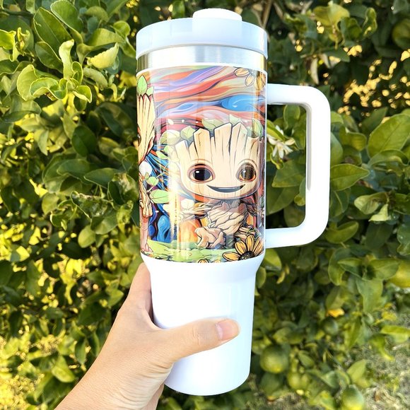 Disney Other - Disney Marvel I Am Groot 40 oz Tumbler/Water bottle/Mug with hand carry handle.